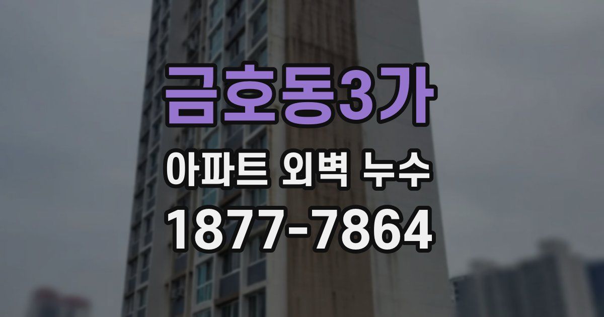 금호동3가 아파트 외벽 누수