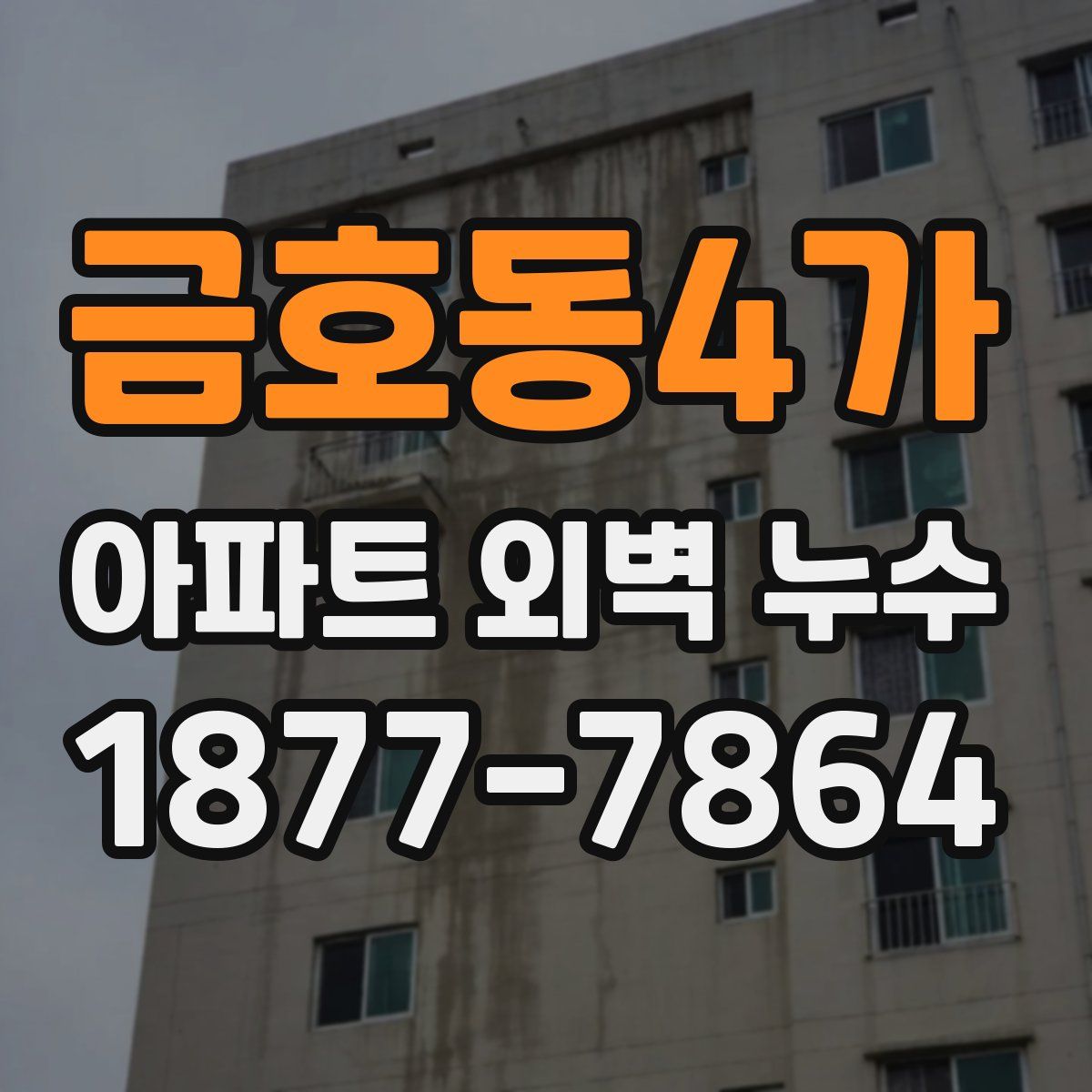 금호동4가 아파트 외벽 누수