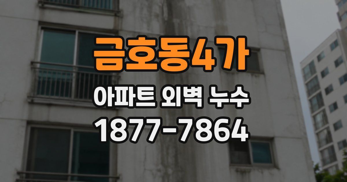 금호동4가 아파트 외벽 누수