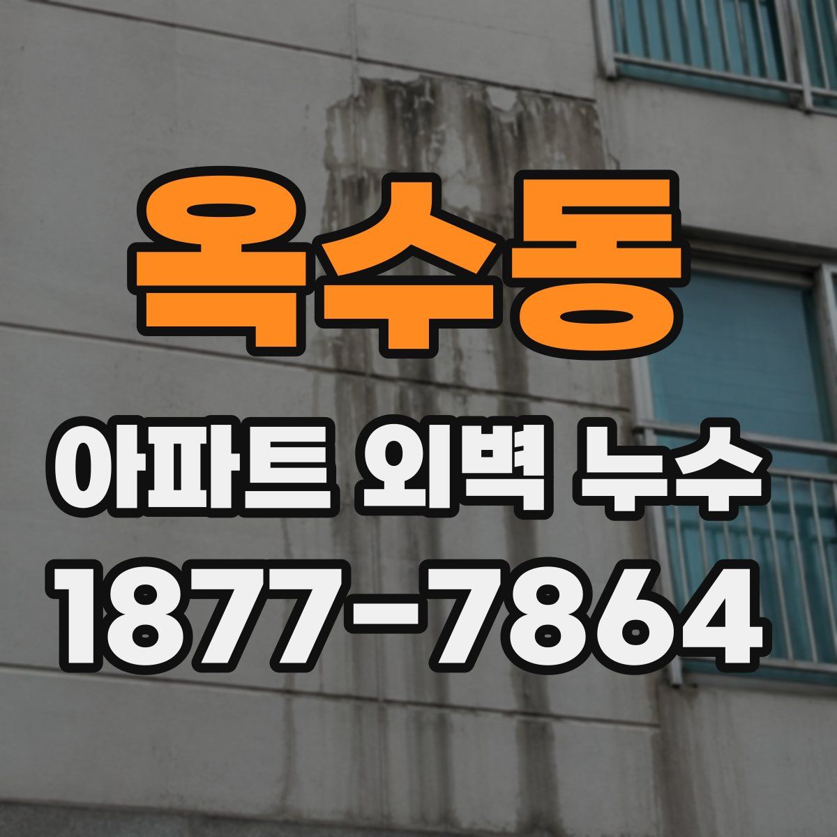 옥수동 아파트 외벽 누수
