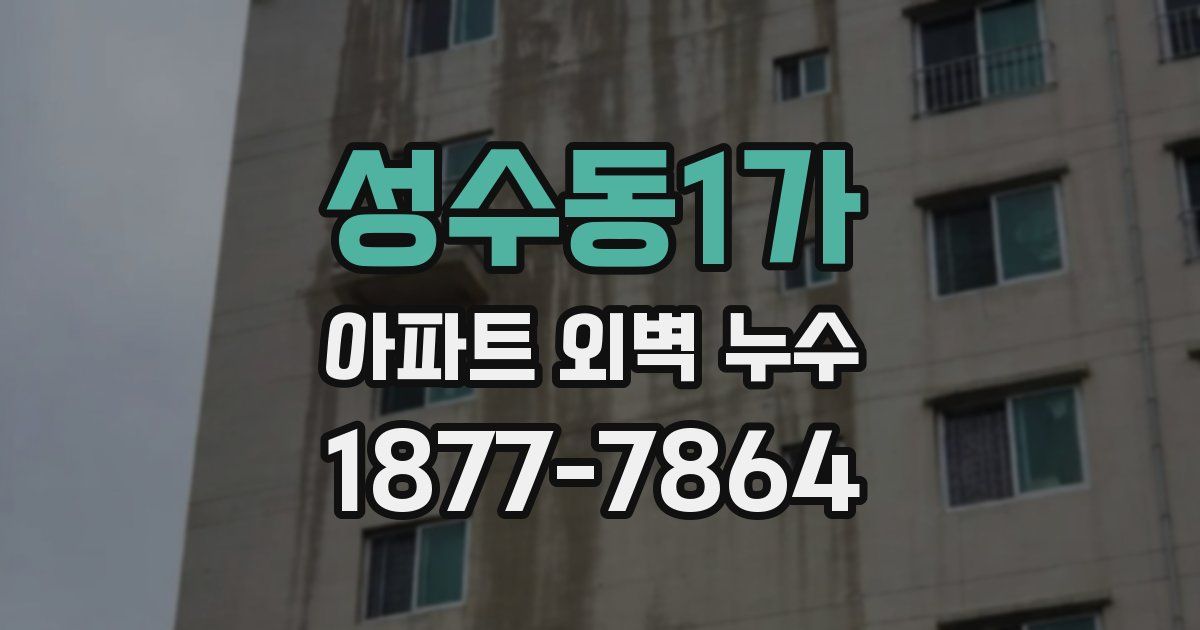 성수동1가 아파트 외벽 누수