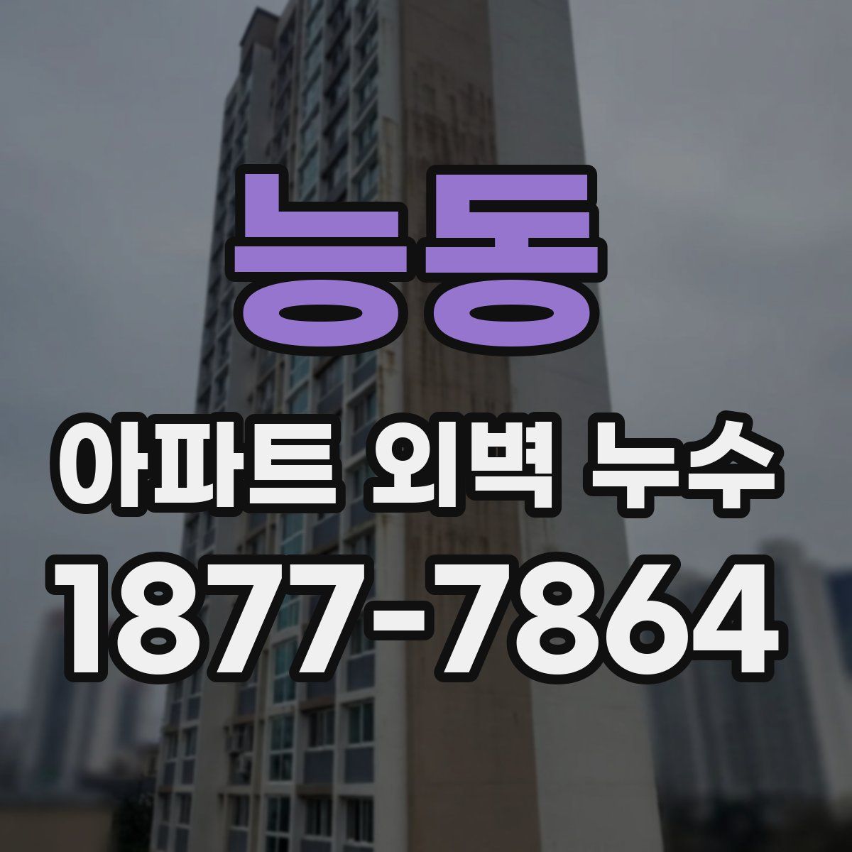 능동 아파트 외벽 누수