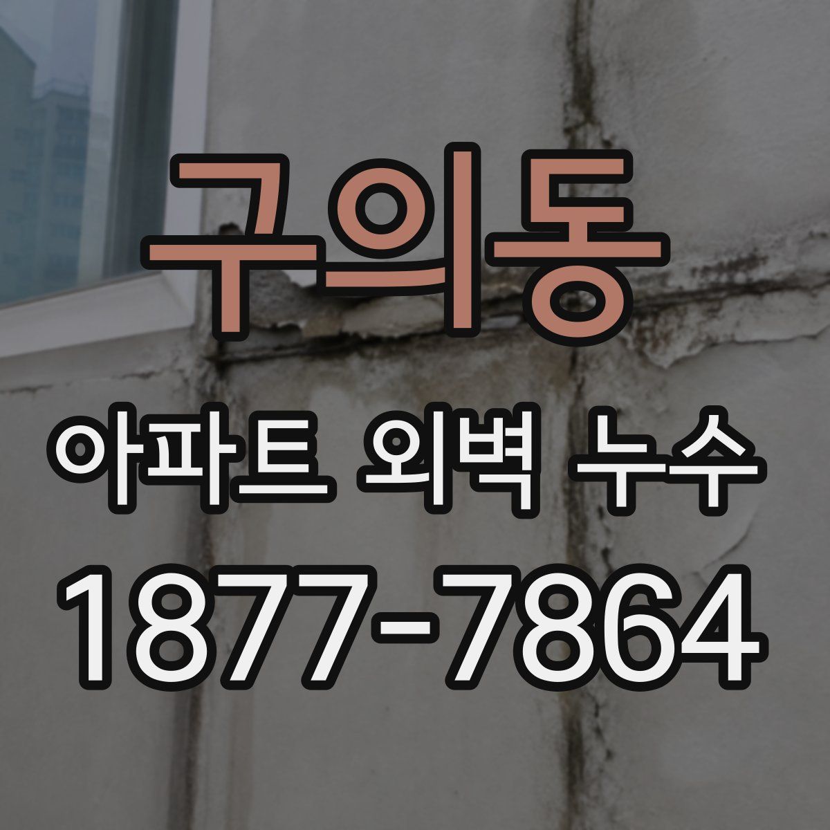 구의동 아파트 외벽 누수