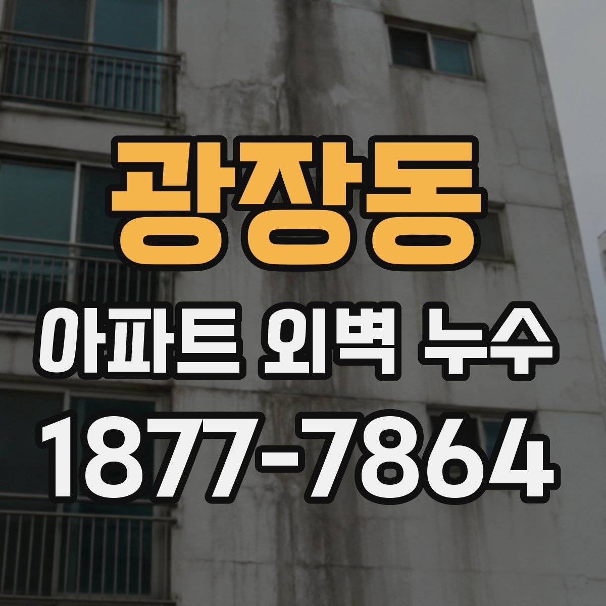 광장동 아파트 외벽 누수