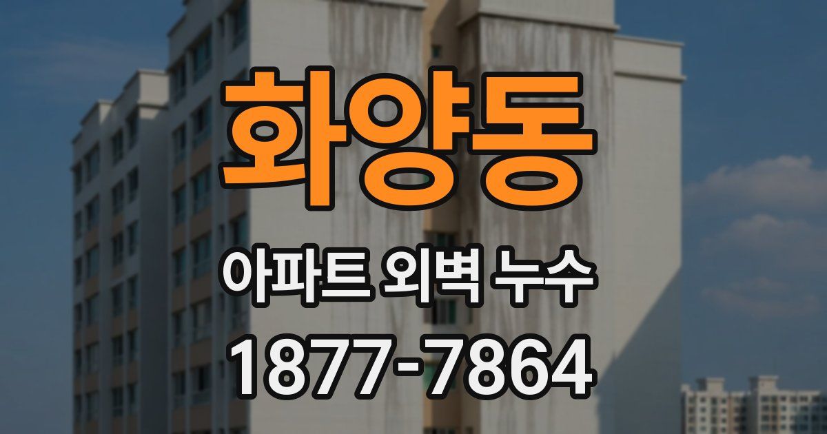 화양동 아파트 외벽 누수