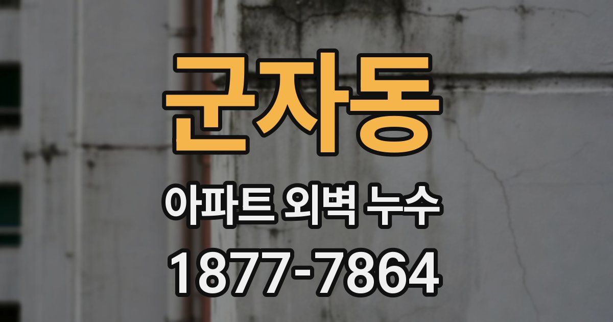 군자동 아파트 외벽 누수