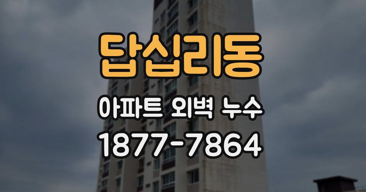 답십리동 아파트 외벽 누수