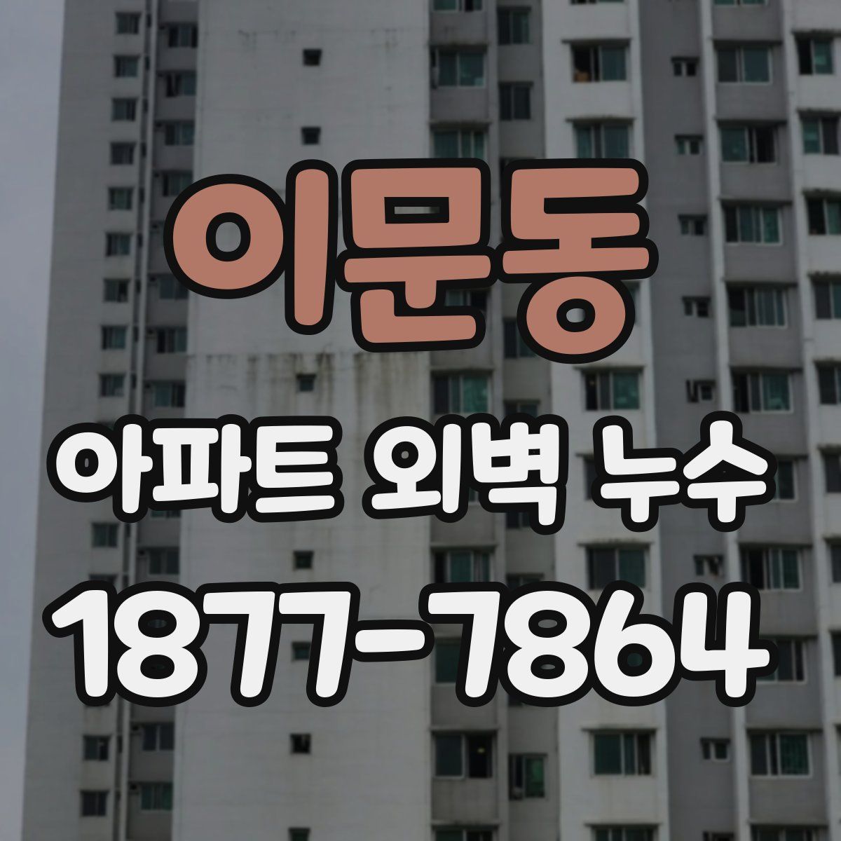 이문동 아파트 외벽 누수