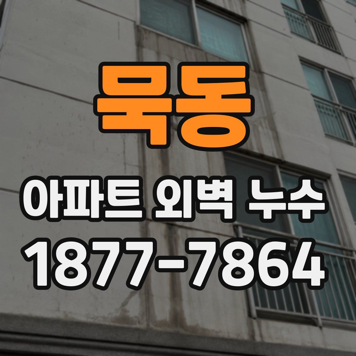 묵동 아파트 외벽 누수