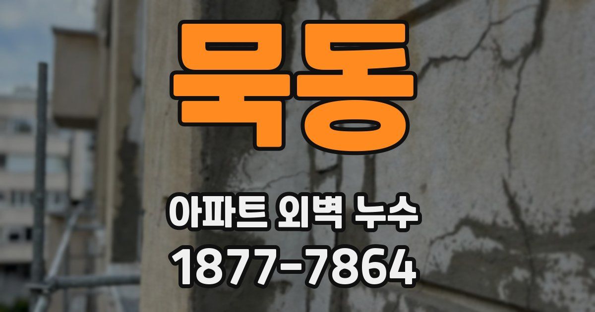 묵동 아파트 외벽 누수
