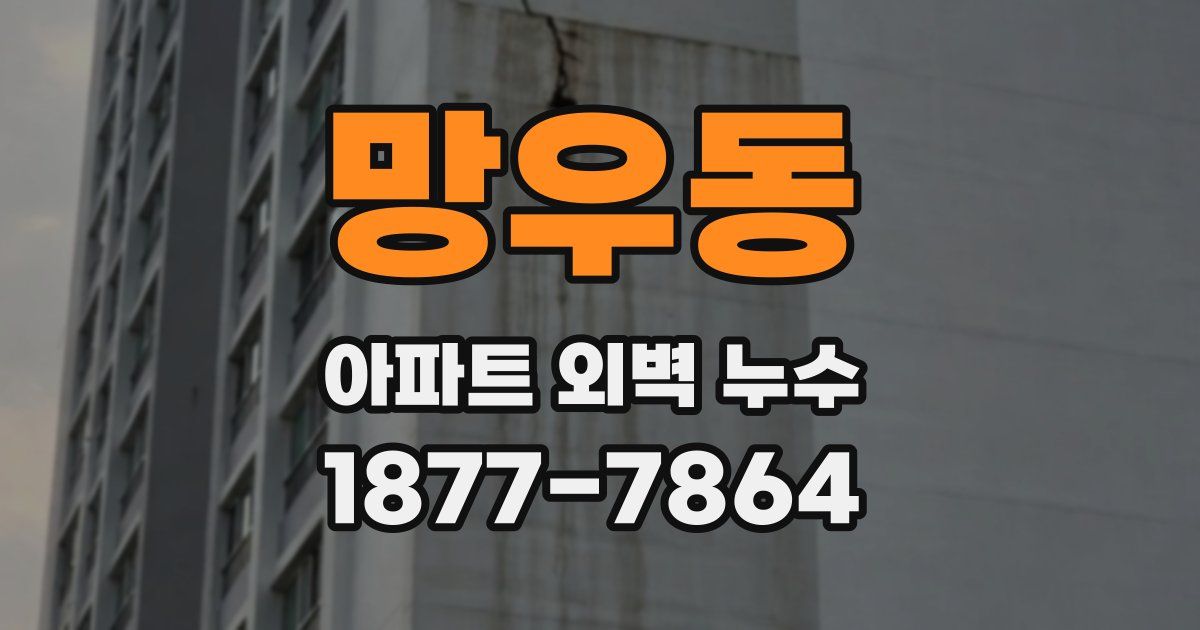 망우동 아파트 외벽 누수
