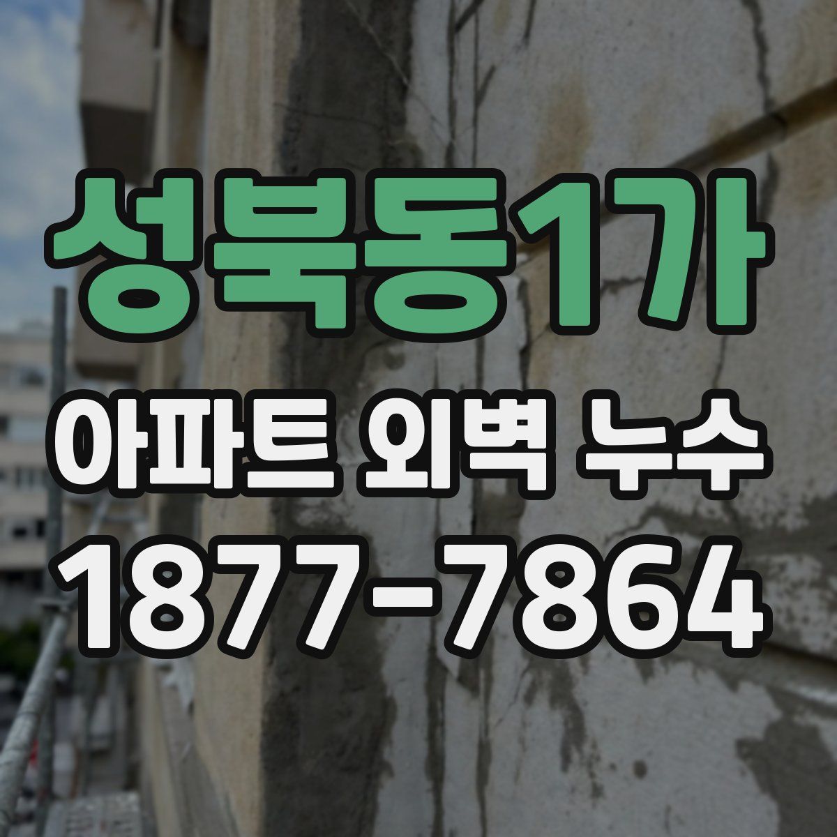 성북동1가 아파트 외벽 누수