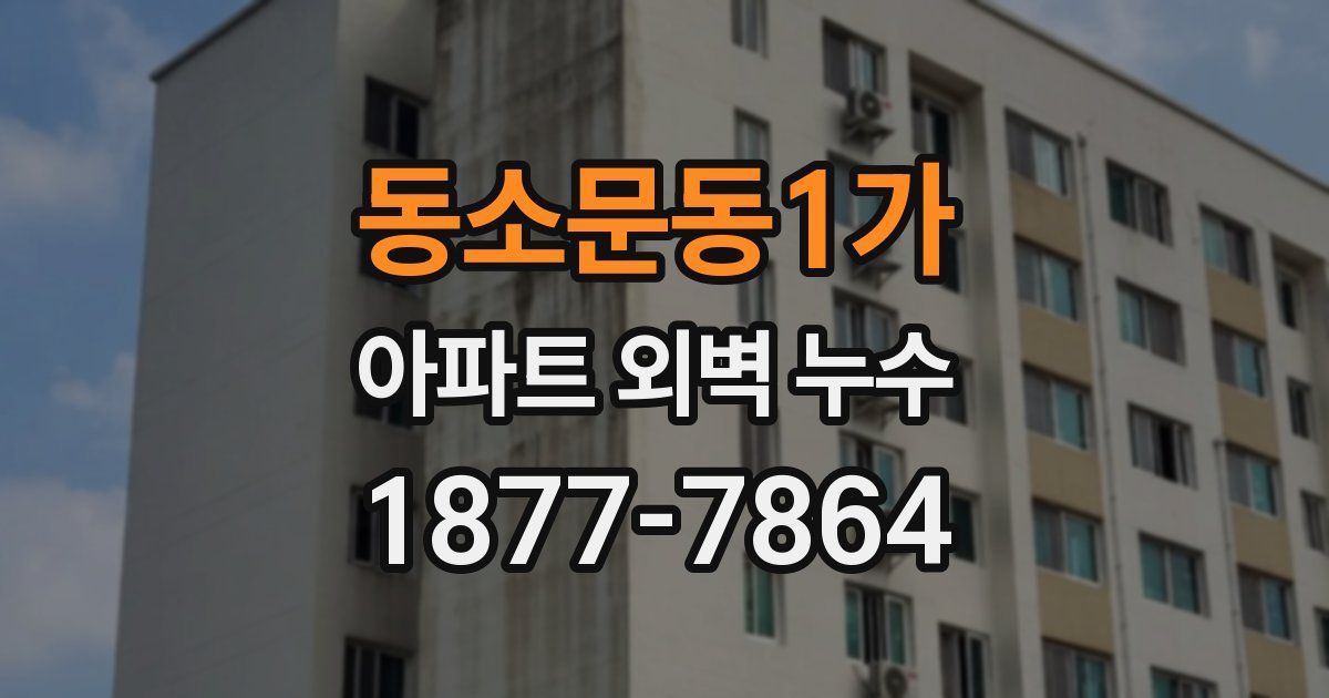 동소문동1가 아파트 외벽 누수