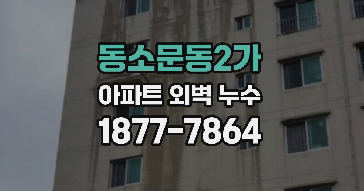 동소문동2가 아파트 외벽 누수