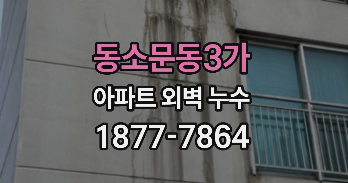 동소문동3가 아파트 외벽 누수