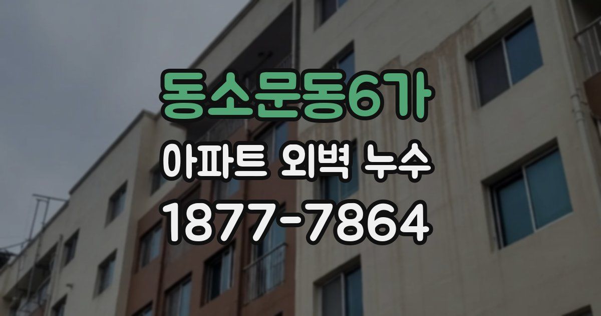 동소문동6가 아파트 외벽 누수