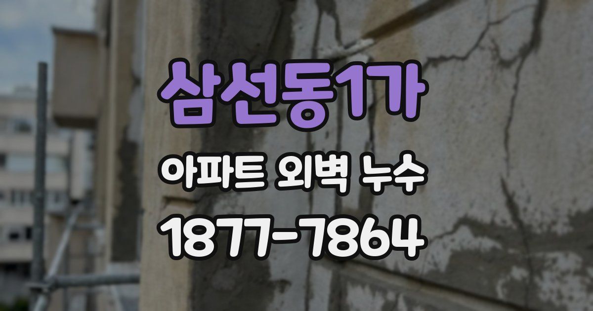 삼선동1가 아파트 외벽 누수