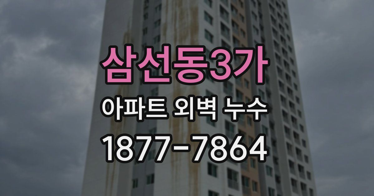 삼선동3가 아파트 외벽 누수