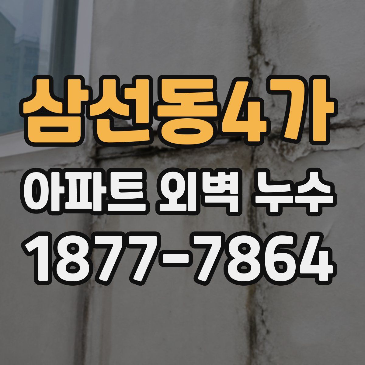 삼선동4가 아파트 외벽 누수