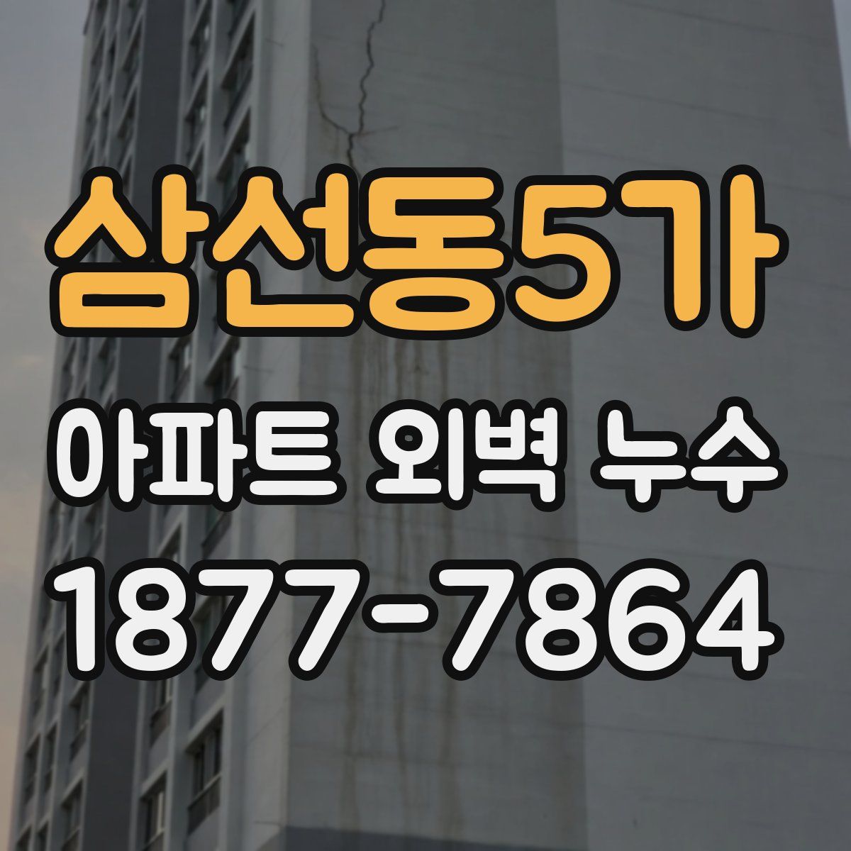 삼선동5가 아파트 외벽 누수