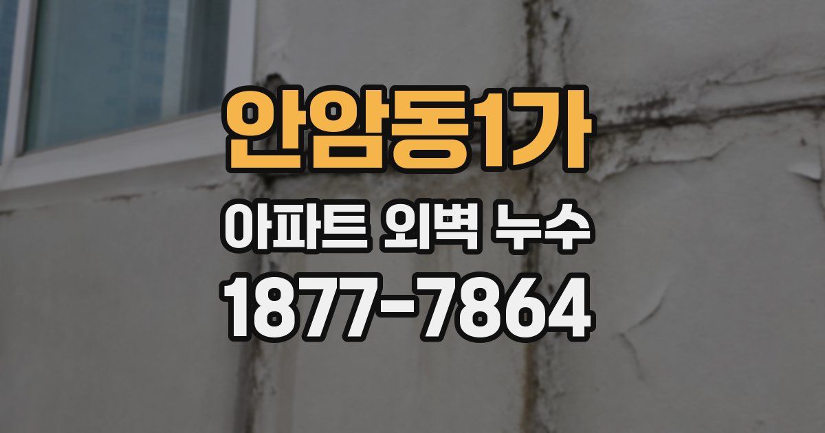 안암동1가 아파트 외벽 누수