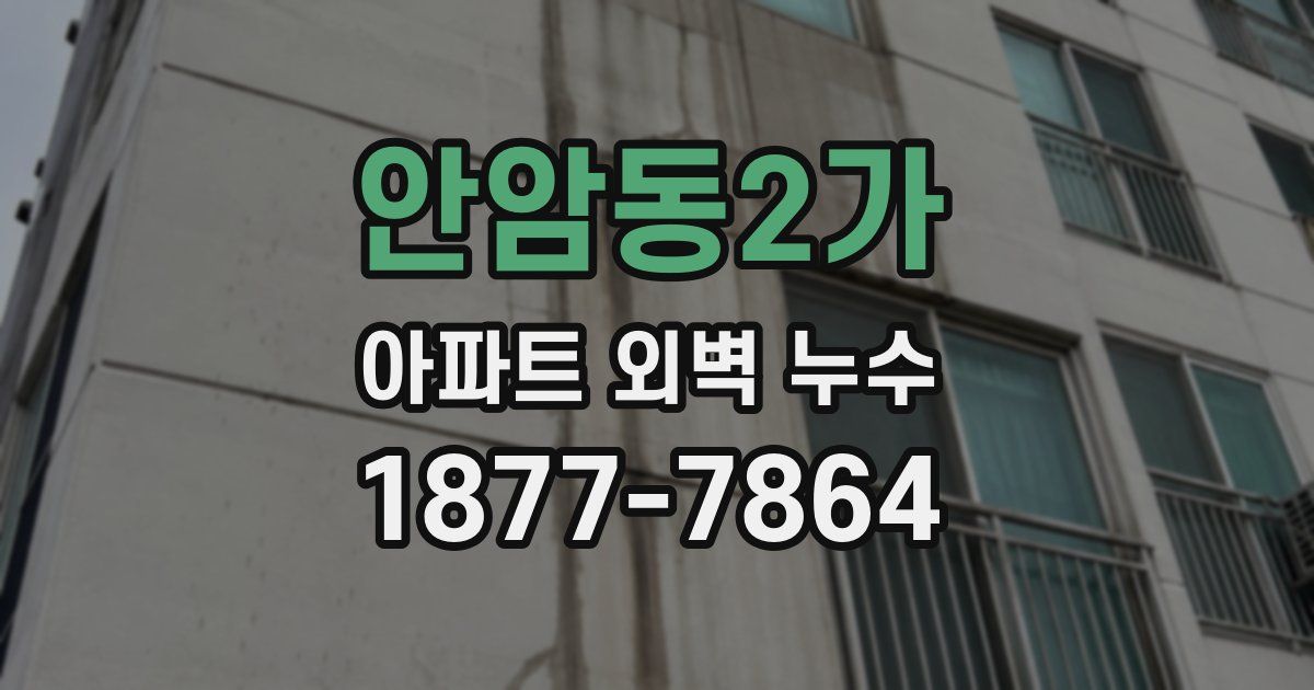 안암동2가 아파트 외벽 누수