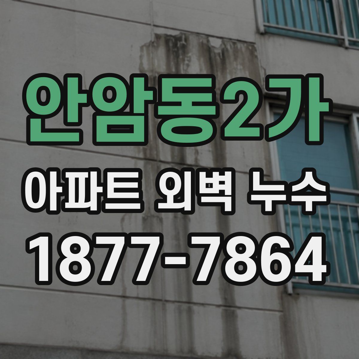 안암동2가 아파트 외벽 누수