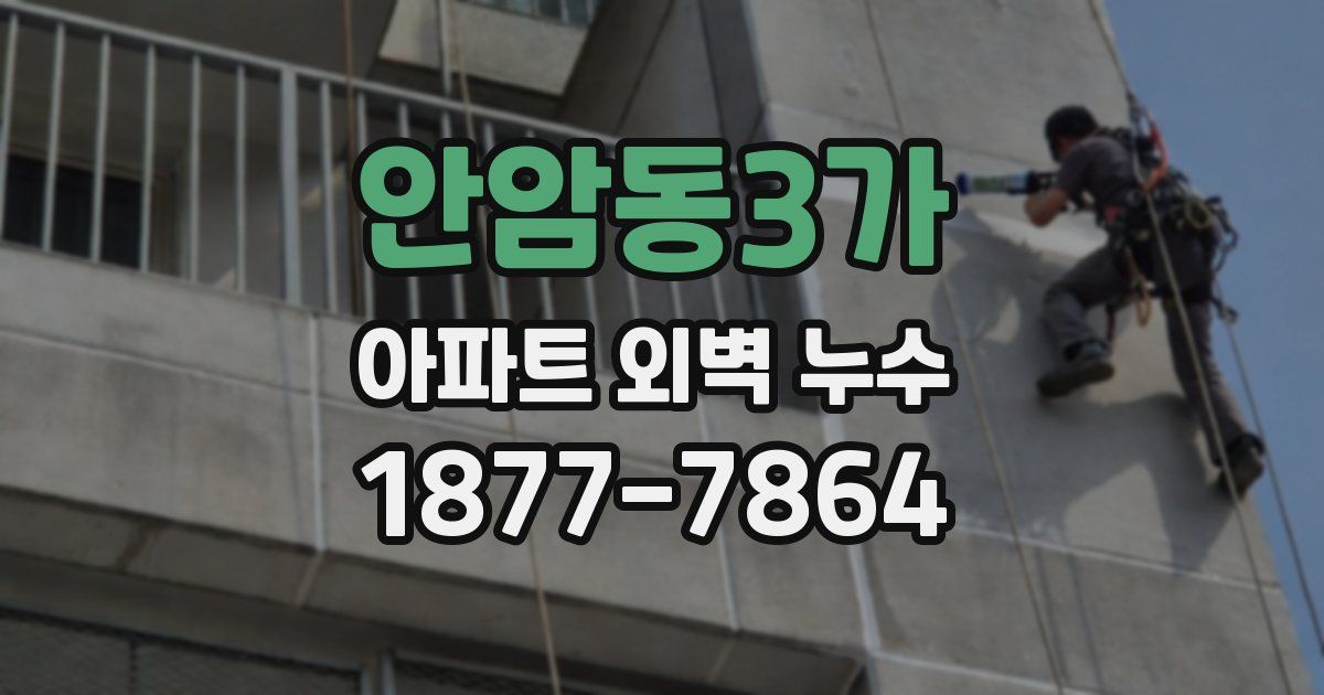 안암동3가 아파트 외벽 누수
