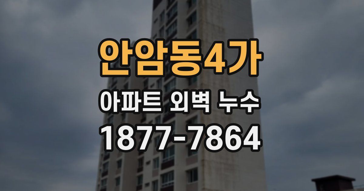 안암동4가 아파트 외벽 누수