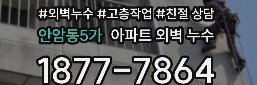 안암동5가 아파트 외벽 누수