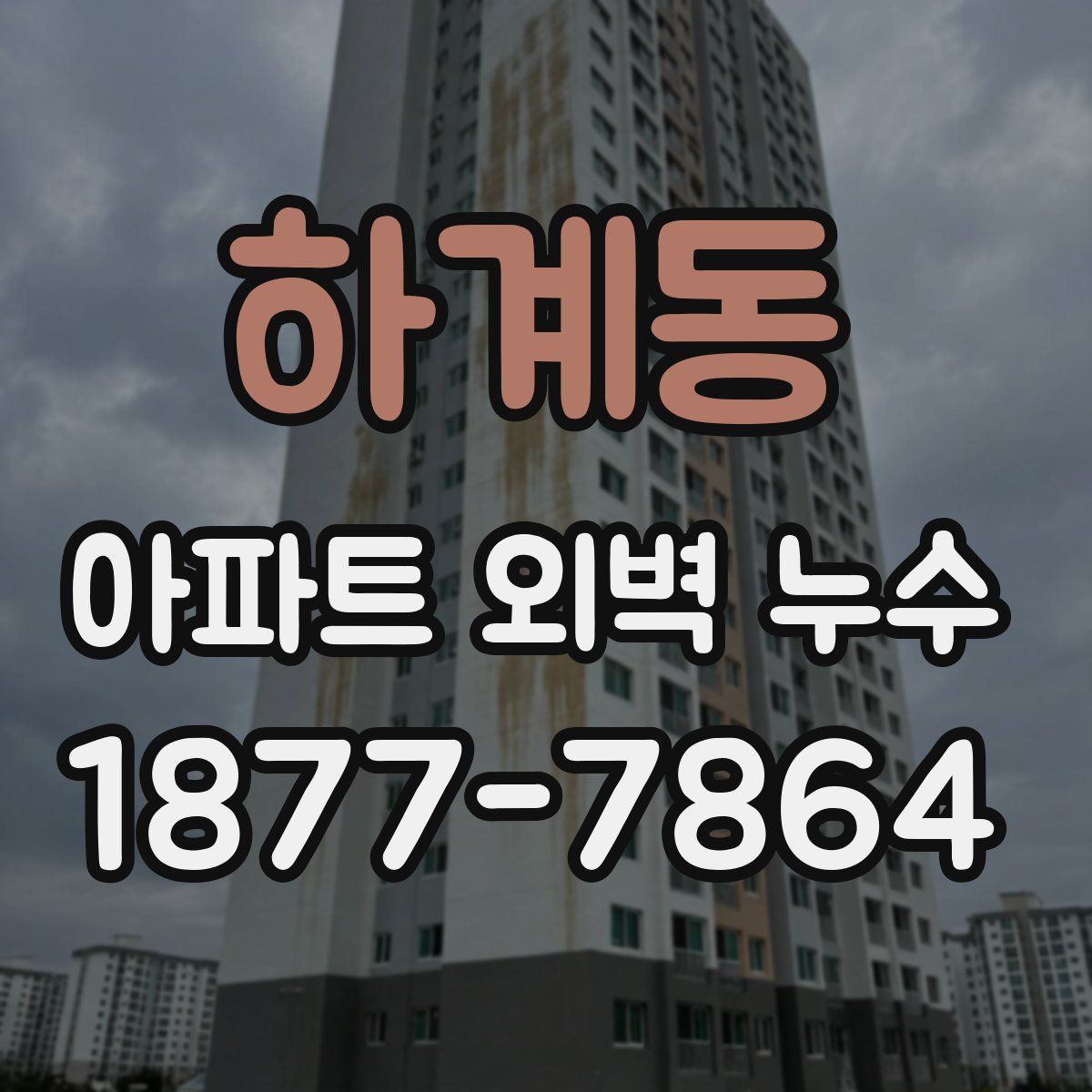 하계동 아파트 외벽 누수