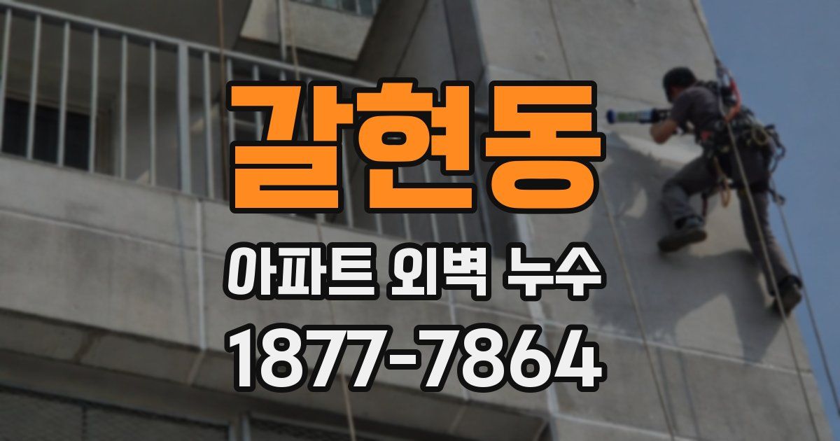 갈현동 아파트 외벽 누수