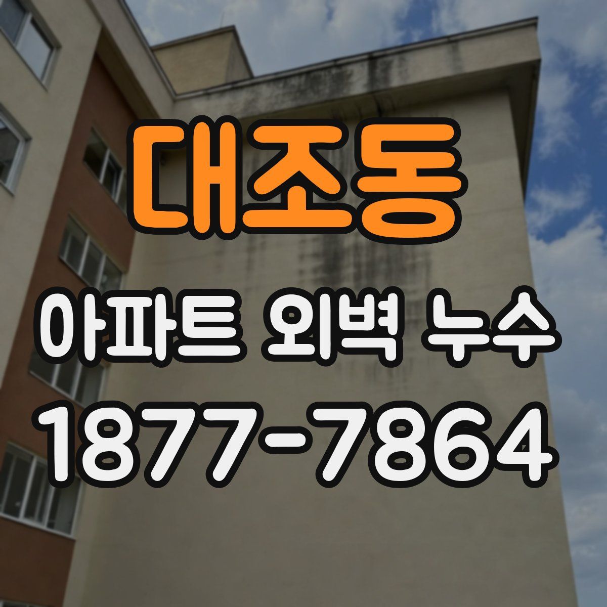 대조동 아파트 외벽 누수
