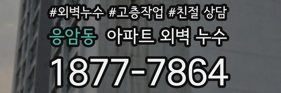 응암동 아파트 외벽 누수