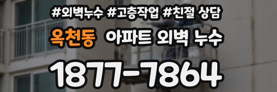 옥천동 아파트 외벽 누수