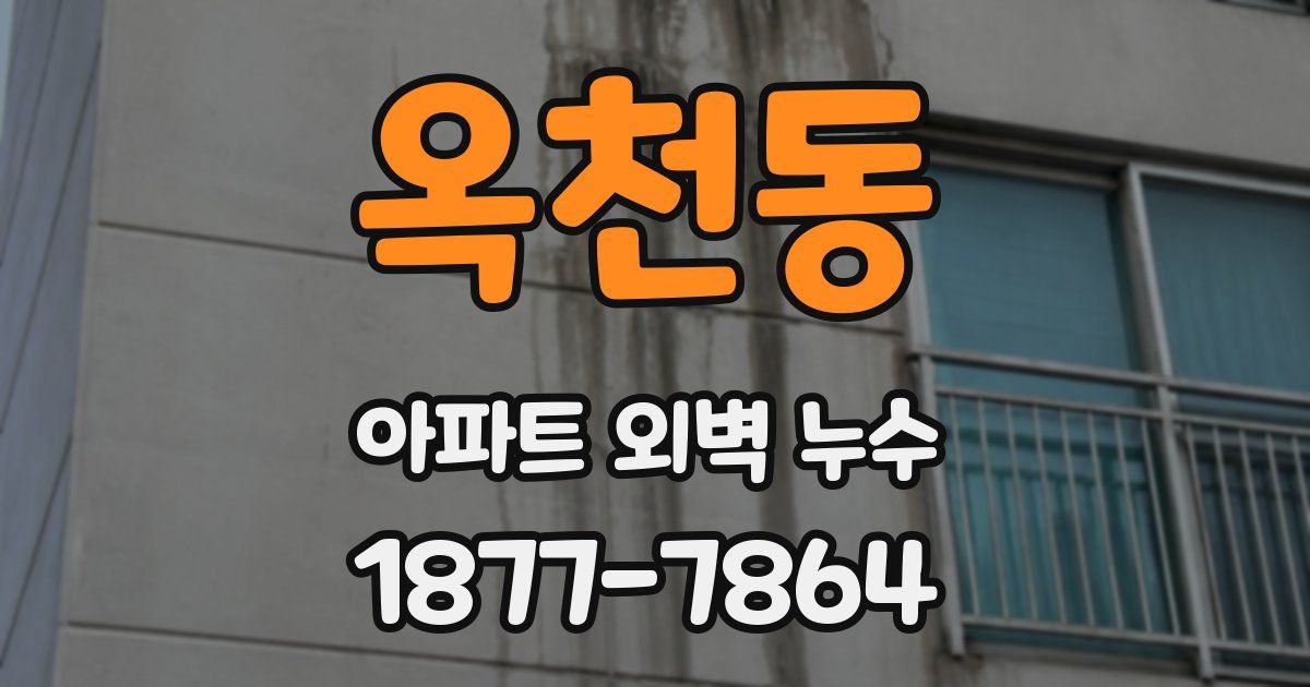 옥천동 아파트 외벽 누수