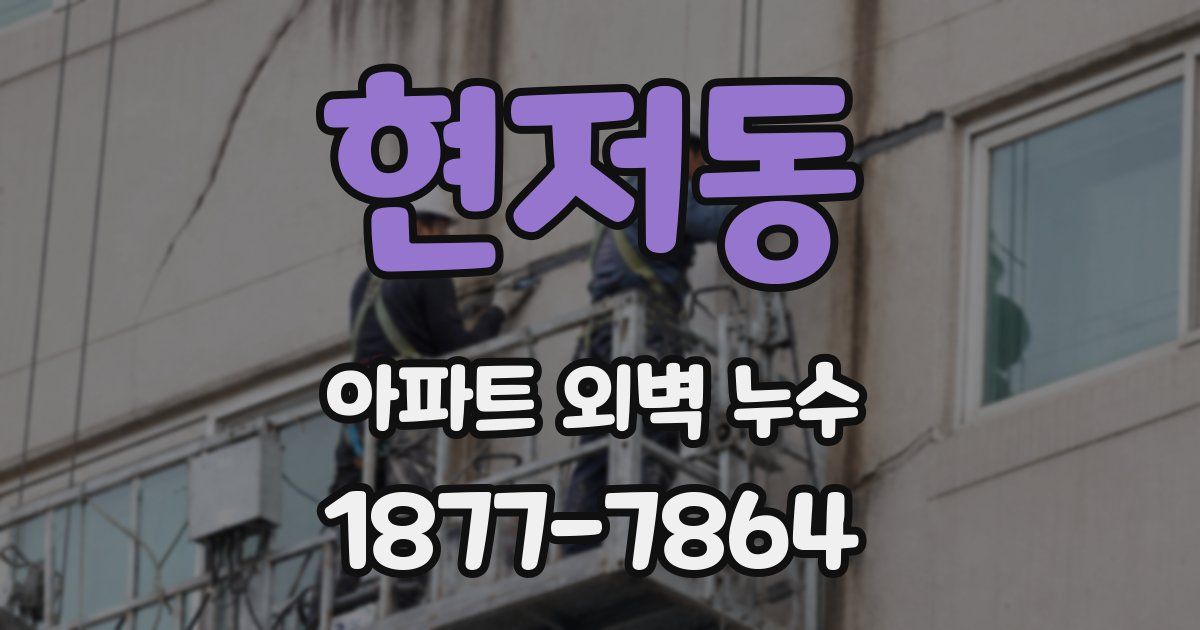현저동 아파트 외벽 누수