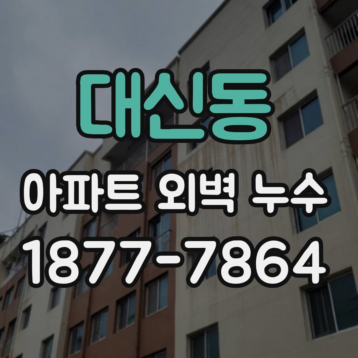 대신동 아파트 외벽 누수