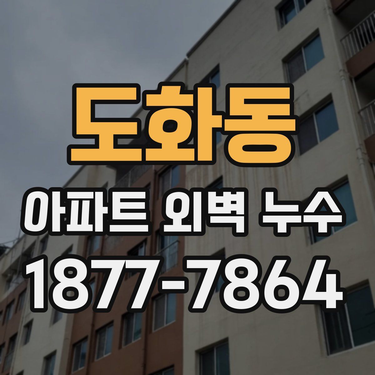 도화동 아파트 외벽 누수