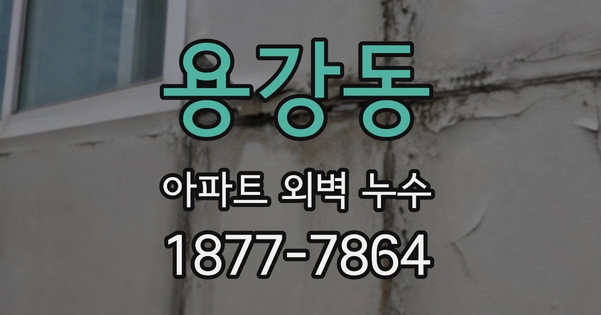 용강동 아파트 외벽 누수