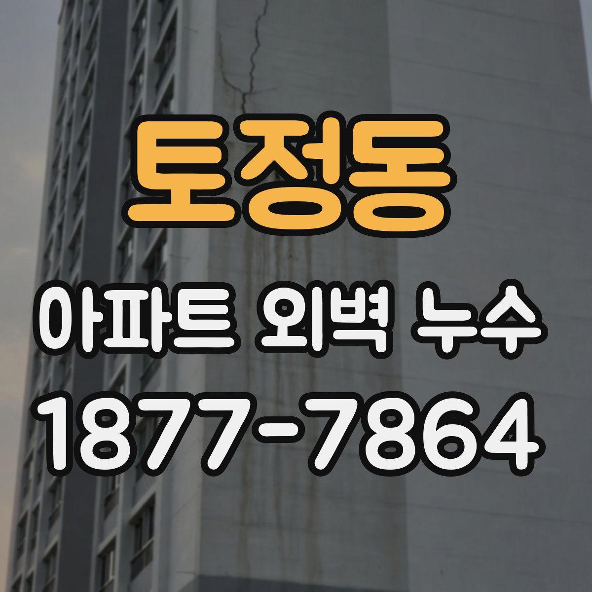 토정동 아파트 외벽 누수