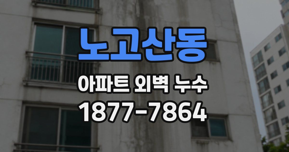 노고산동 아파트 외벽 누수