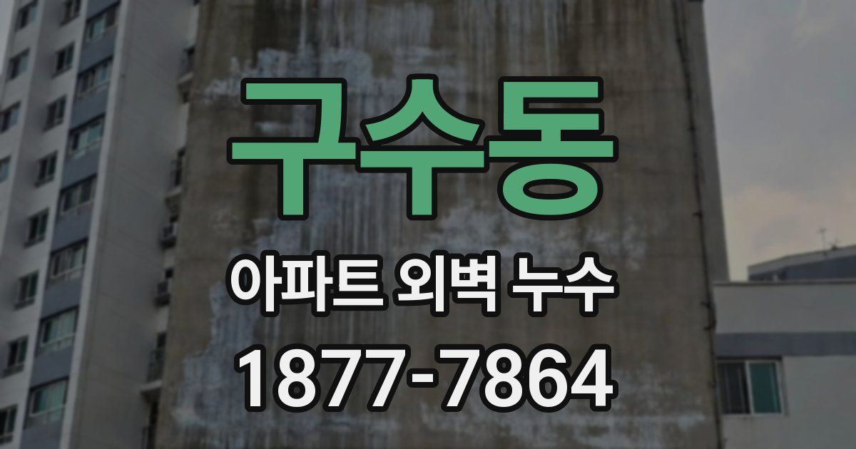 구수동 아파트 외벽 누수