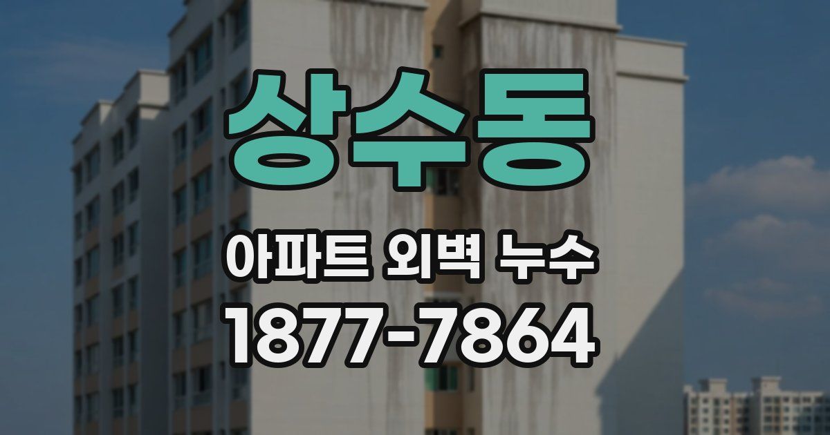 상수동 아파트 외벽 누수