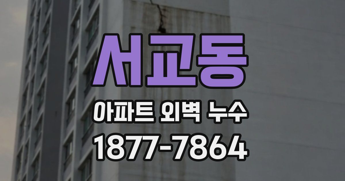 서교동 아파트 외벽 누수