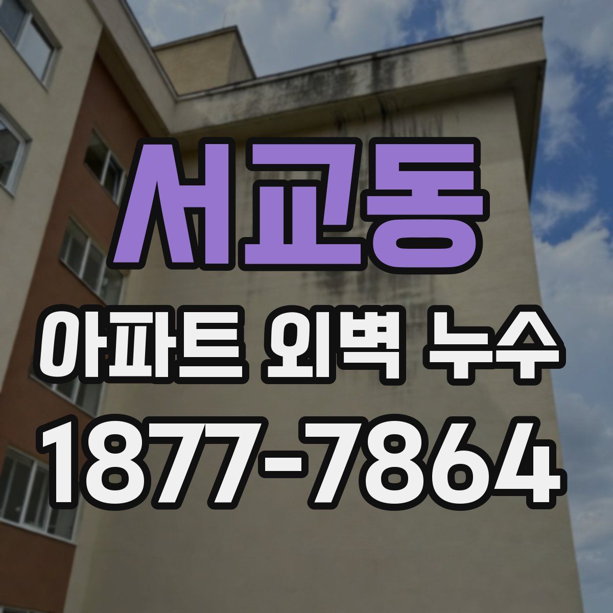 서교동 아파트 외벽 누수