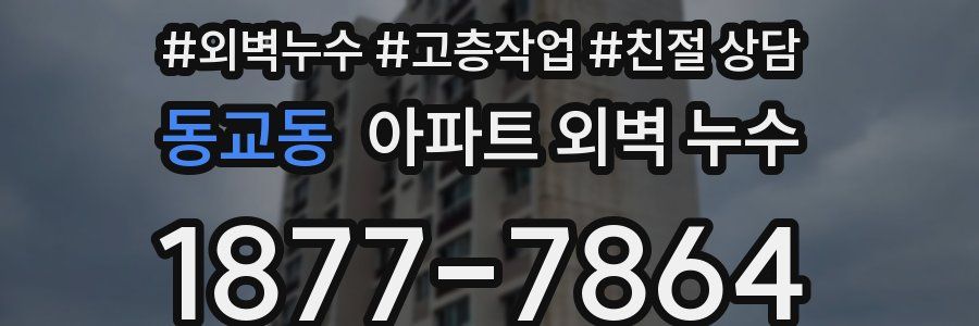 동교동 아파트 외벽 누수