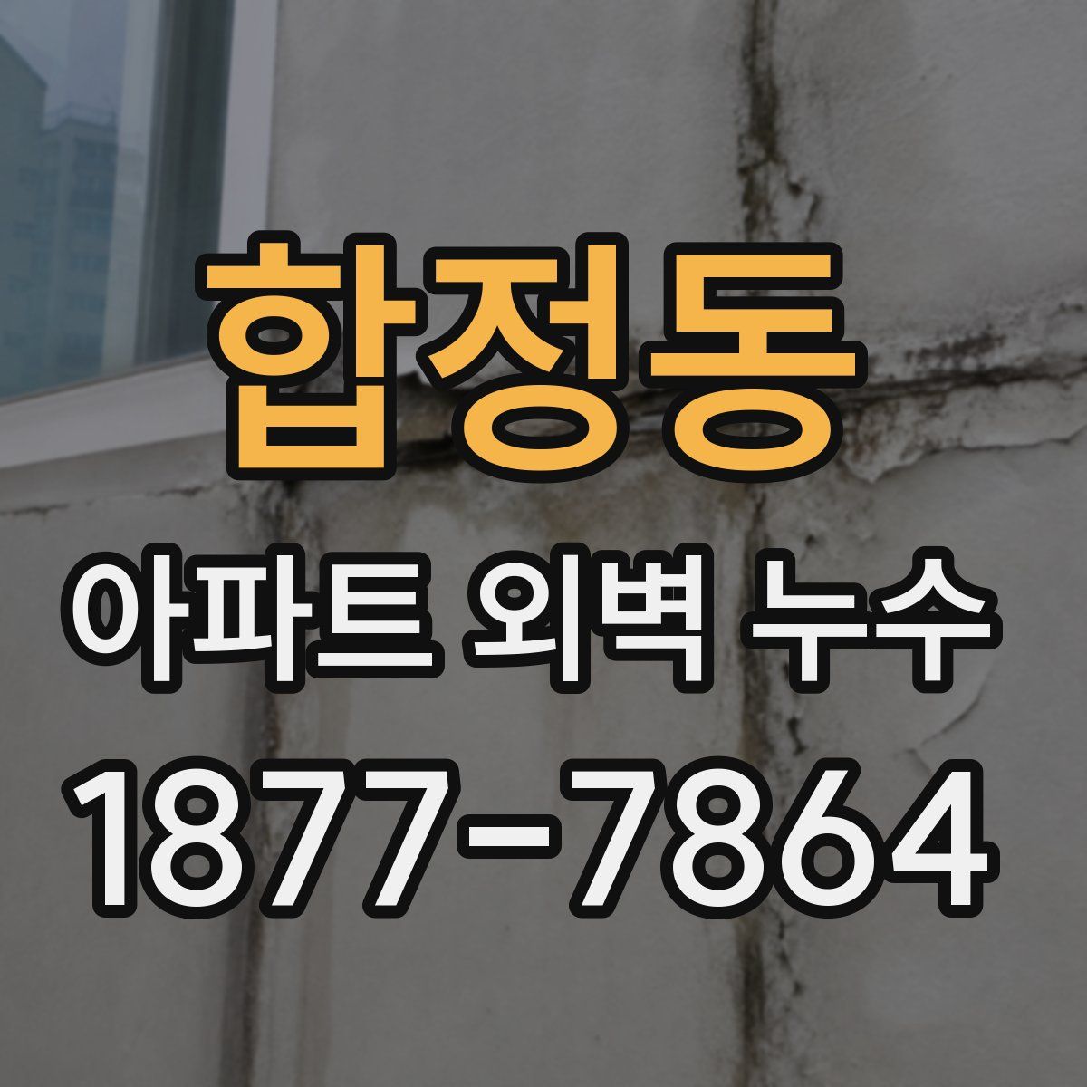합정동 아파트 외벽 누수