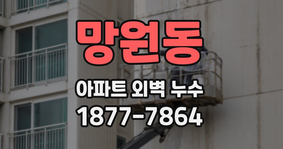 망원동 아파트 외벽 누수