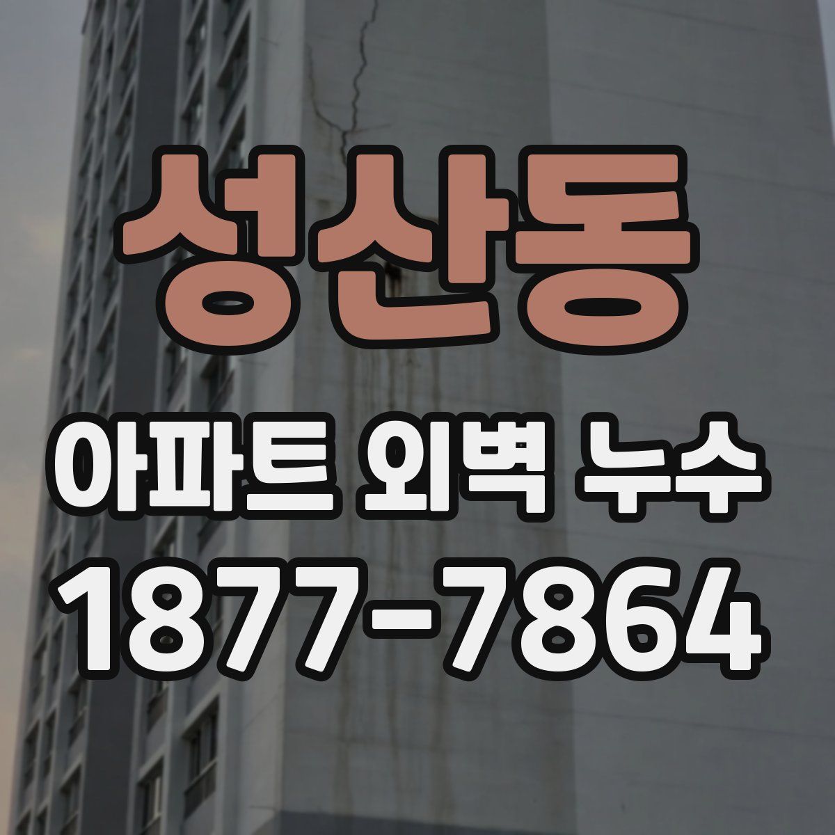 성산동 아파트 외벽 누수
